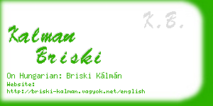 kalman briski business card