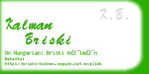 kalman briski business card